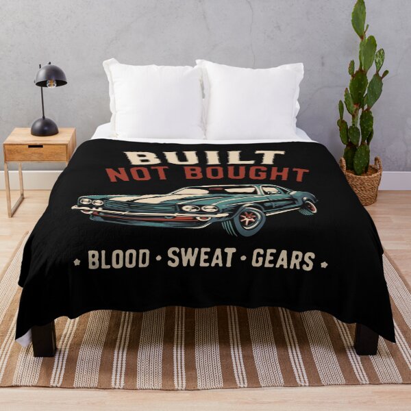 Item preview, Built Not Bought Classic Muscle Car Vintage Retro Mechanic T-Shirt Design designed and sold by phsycartwork.