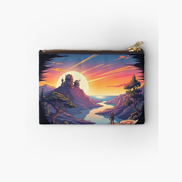 Item preview, Astronaut Discovering Alien Observatory Landscape Art designed and sold by artscripts.