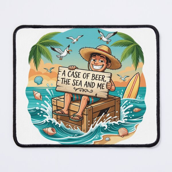 Item preview, A Case Of Beer The Sea And Me Beach Sticker designed and sold by Imaginarium of Chaos falcon88 .