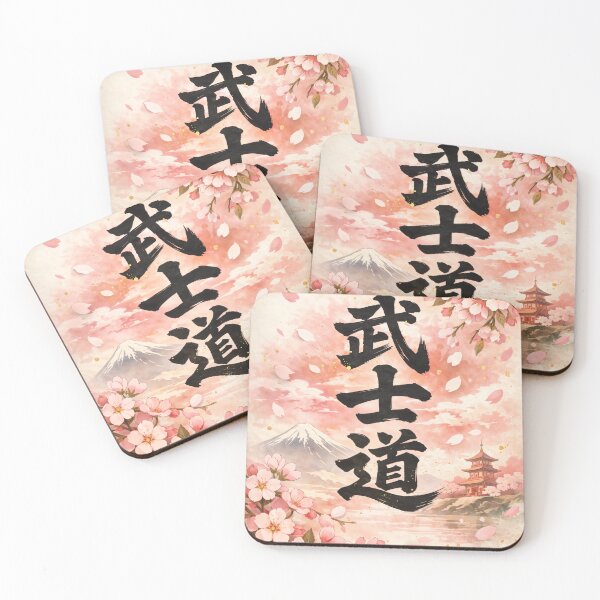 Item preview, Bushido Kanji Calligraphy - Japanese Samurai Code with Cherry Blossoms designed and sold by tonylau81.