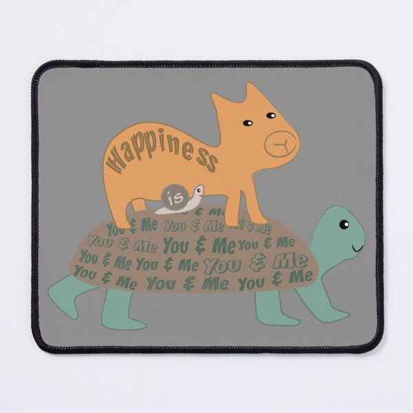 Item preview, Happiness is You & Me- Capybara Riding Turtle designed and sold by 213 Studio.
