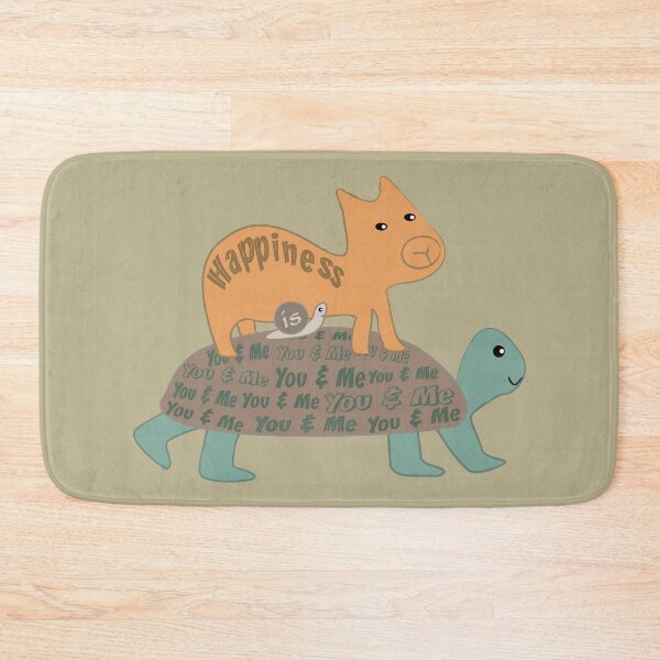Item preview, Happiness is You & Me- Capybara Riding Turtle designed and sold by 213 Studio.