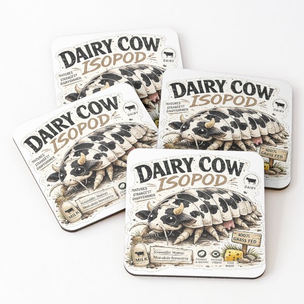 Item preview, Cute Dairy Cow Isopod Vintage Sticker Design designed and sold by Abidel.
