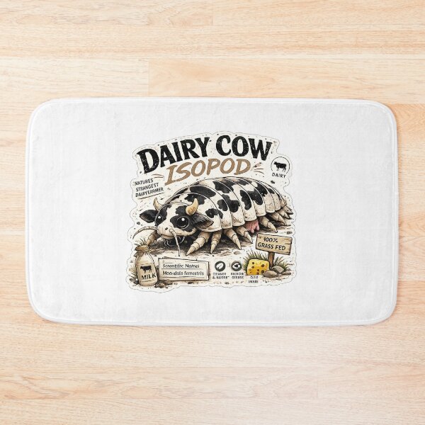 Item preview, Cute Dairy Cow Isopod Vintage Sticker Design designed and sold by Abidel.