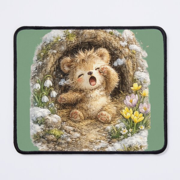 Item preview, Cute Hibernating Bear Watercolor – Kawaii Spring Bear Waking from Winter Sleep designed and sold by MagicMakerPh.