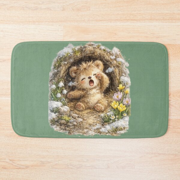 Item preview, Cute Hibernating Bear Watercolor – Kawaii Spring Bear Waking from Winter Sleep designed and sold by MagicMakerPh.