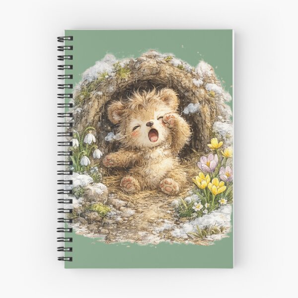 Item preview, Cute Hibernating Bear Watercolor – Kawaii Spring Bear Waking from Winter Sleep designed and sold by MagicMakerPh.