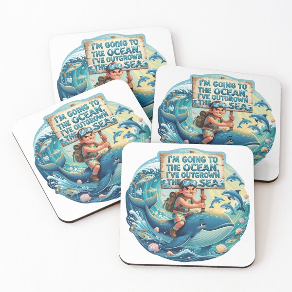 Item preview, I'm Going To The Ocean Funny Adventure Sticker designed and sold by Imaginarium of Chaos falcon88 .