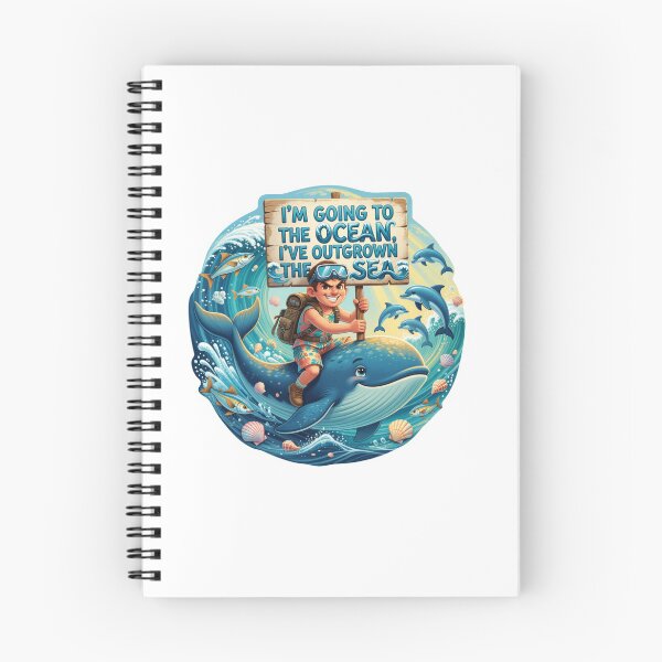 Item preview, I'm Going To The Ocean Funny Adventure Sticker designed and sold by Imaginarium of Chaos falcon88 .