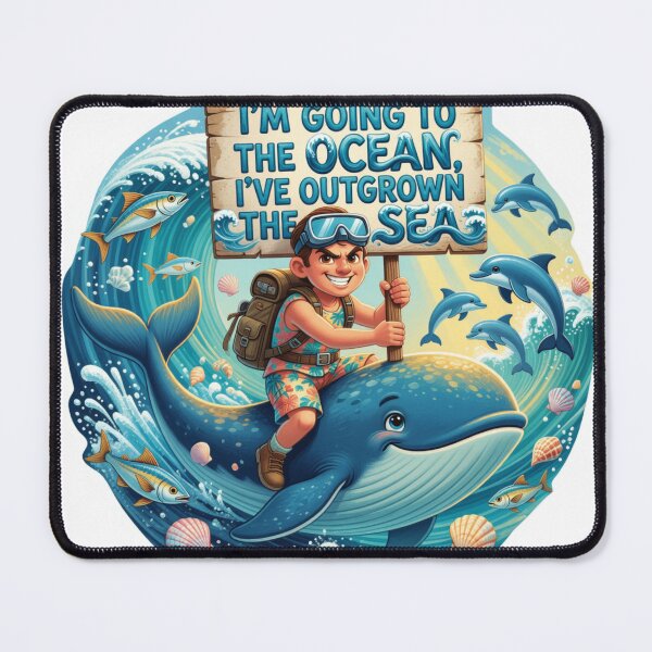 Item preview, I'm Going To The Ocean Funny Adventure Sticker designed and sold by Imaginarium of Chaos falcon88 .