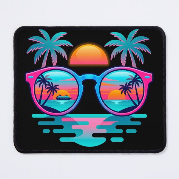 Item preview, Retro Tropical Sunset Sunglasses Beach Vacation Palm Trees Summer Aesthetic Design designed and sold by fawzimorsy.