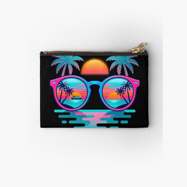 Item preview, Retro Tropical Sunset Sunglasses Beach Vacation Palm Trees Summer Aesthetic Design designed and sold by fawzimorsy.