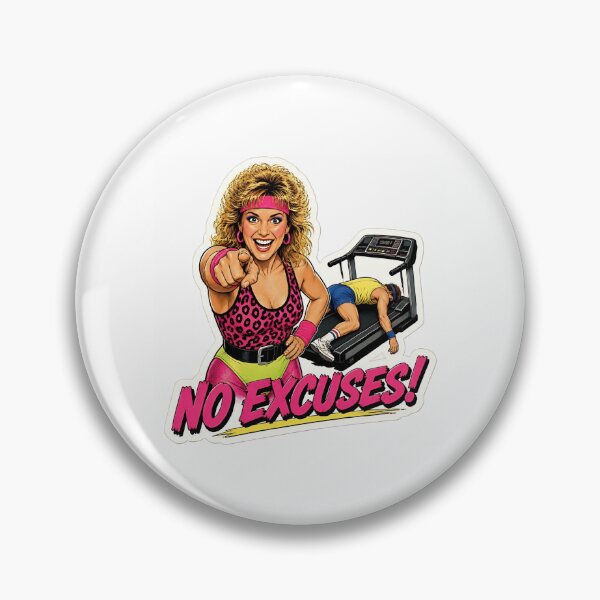 Item preview, Funny 80s Gym Instructor No Excuses Retro Fitness designed and sold by RareVisuals.