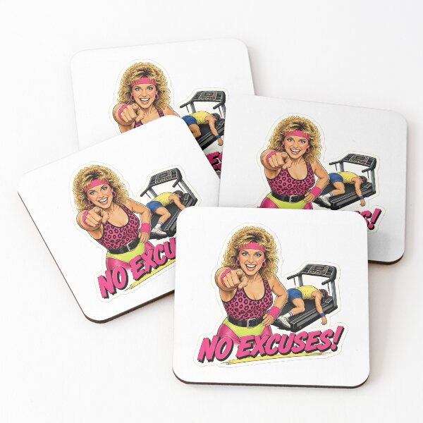 Item preview, Funny 80s Gym Instructor No Excuses Retro Fitness designed and sold by RareVisuals.