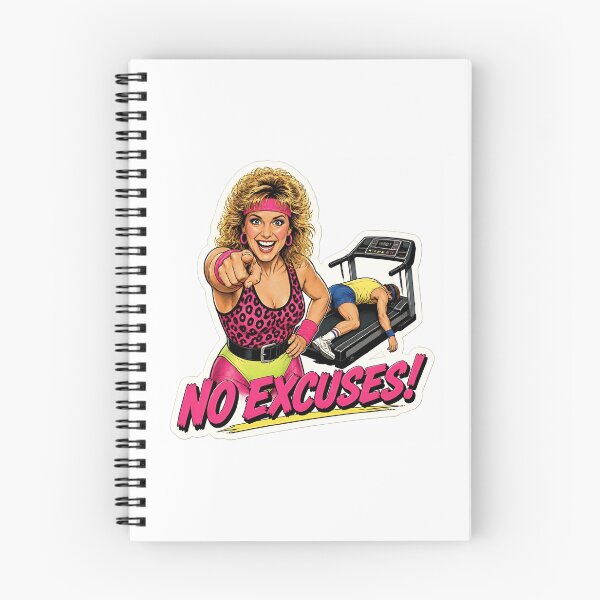Item preview, Funny 80s Gym Instructor No Excuses Retro Fitness designed and sold by RareVisuals.