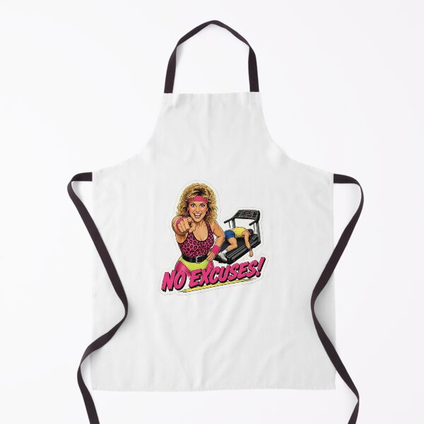 Item preview, Funny 80s Gym Instructor No Excuses Retro Fitness designed and sold by RareVisuals.