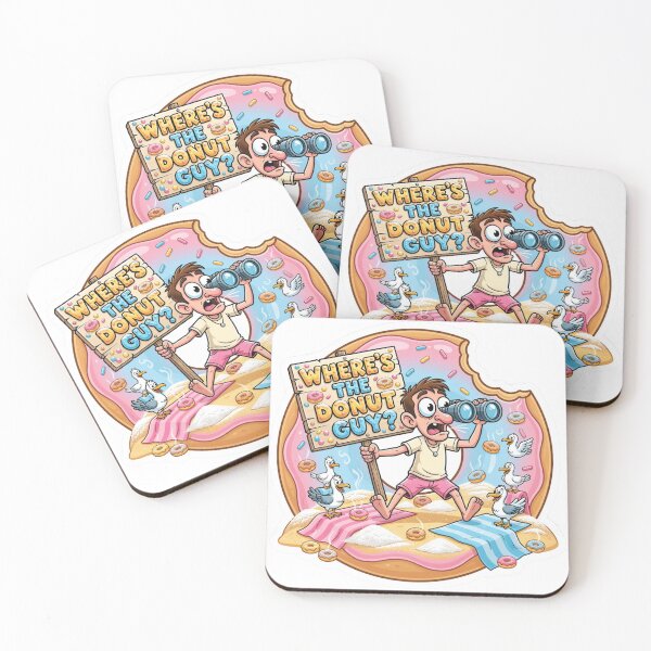 Item preview, Where's The Donut Guy Funny Beach Sticker designed and sold by Imaginarium of Chaos falcon88 .