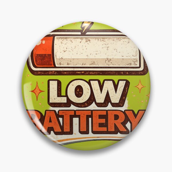 Item preview, Low Battery | Funny Typography Design designed and sold by VasiArtLab.