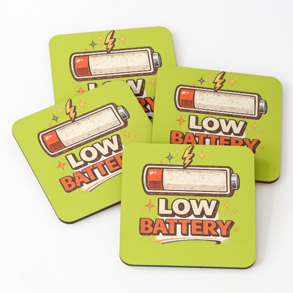 Item preview, Low Battery | Funny Typography Design designed and sold by VasiArtLab.