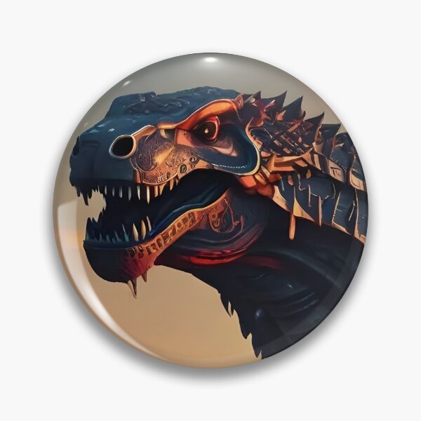 Item preview, Cyberpunk Dinosaur Mecha Art | Futuristic T-Rex Sci-Fi Sunset Illustration designed and sold by Bhaskar Digital Art.