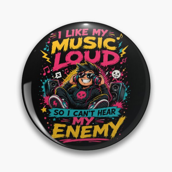 Item preview, I Like My Music Loud So I Can’t Hear My Enemy T-Shirt – Funny Music Lover Tee, Loud Music Graphic Shirt, DJ Headphones Design designed and sold by Artimax-Studio.