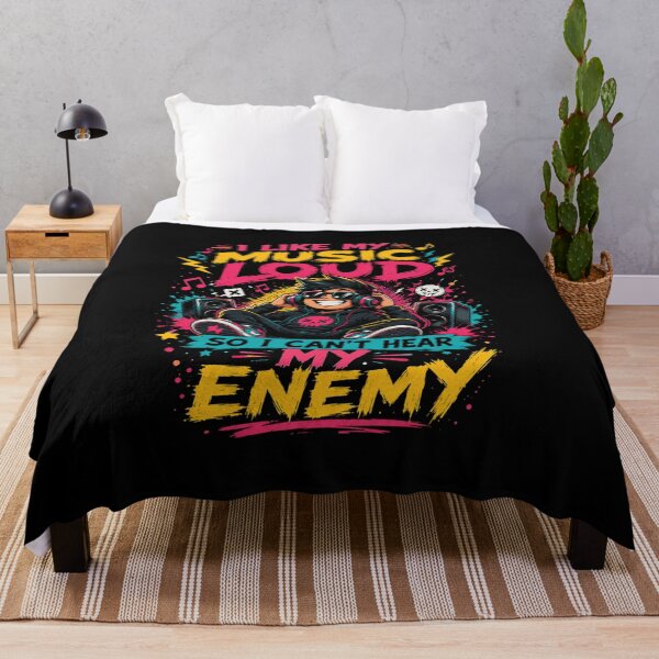 Item preview, I Like My Music Loud So I Can’t Hear My Enemy T-Shirt – Funny Music Lover Tee, Loud Music Graphic Shirt, DJ Headphones Design designed and sold by Artimax-Studio.