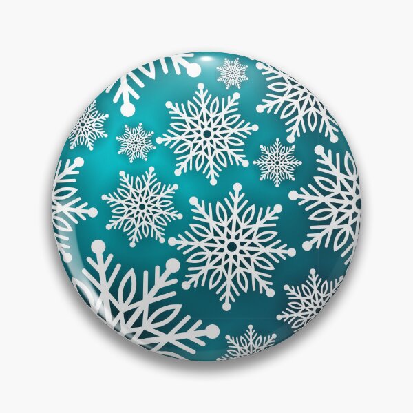 Item preview, White Snowflake and Turquoise Christmas Paper Pattern designed and sold by TeeGeeTees.