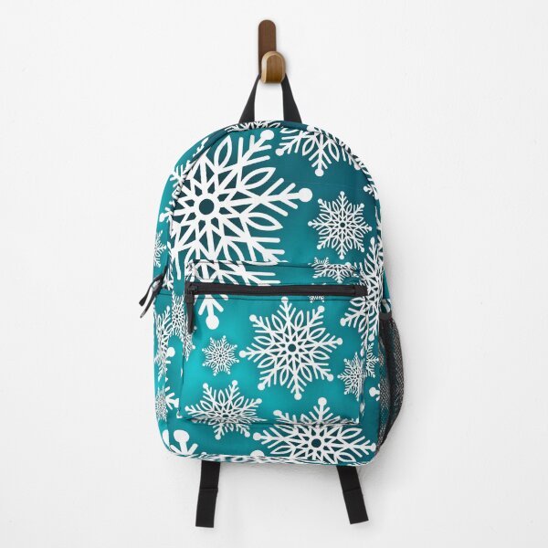Item preview, White Snowflake and Turquoise Christmas Paper Pattern designed and sold by TeeGeeTees.
