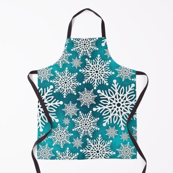 Item preview, White Snowflake and Turquoise Christmas Paper Pattern designed and sold by TeeGeeTees.