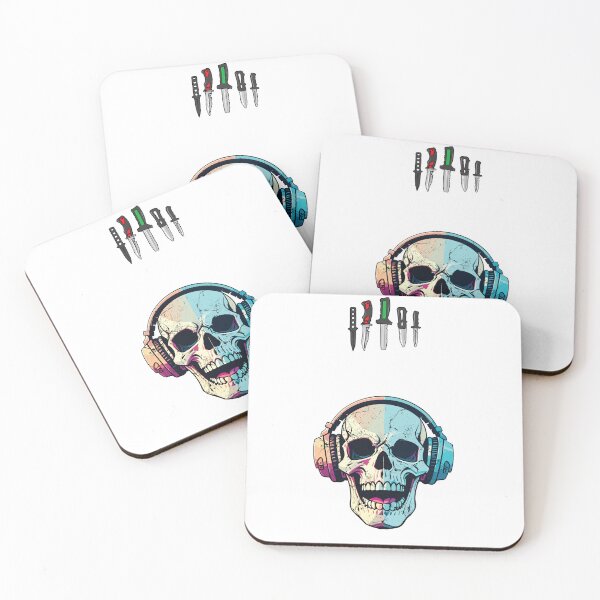 Item preview, Skull With Headphones Music Art designed and sold by Wild Ink Works.