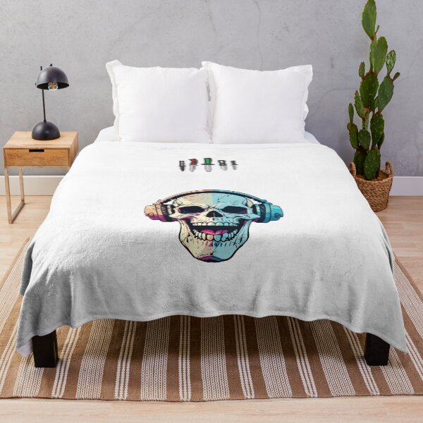 Item preview, Skull With Headphones Music Art designed and sold by Wild Ink Works.