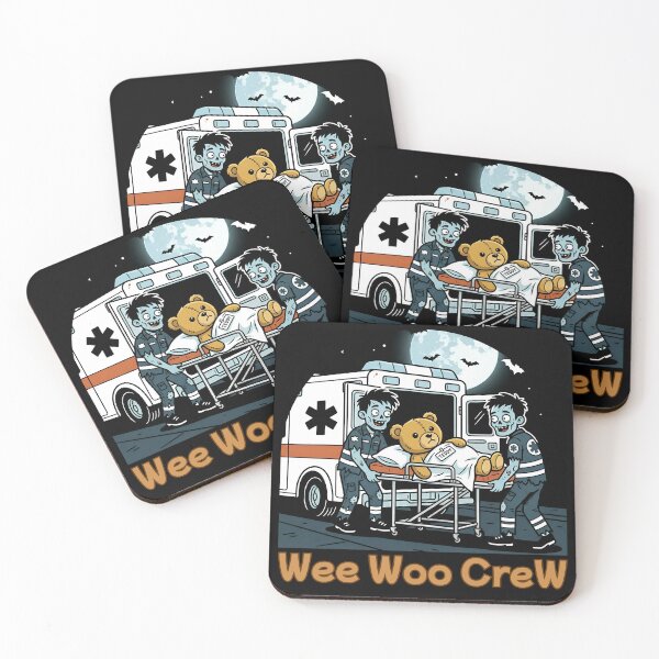 Item preview, Wee Woo Crew Zombie EMT Halloween Ambulance funny paramedic gift designed and sold by Lulustarfox.