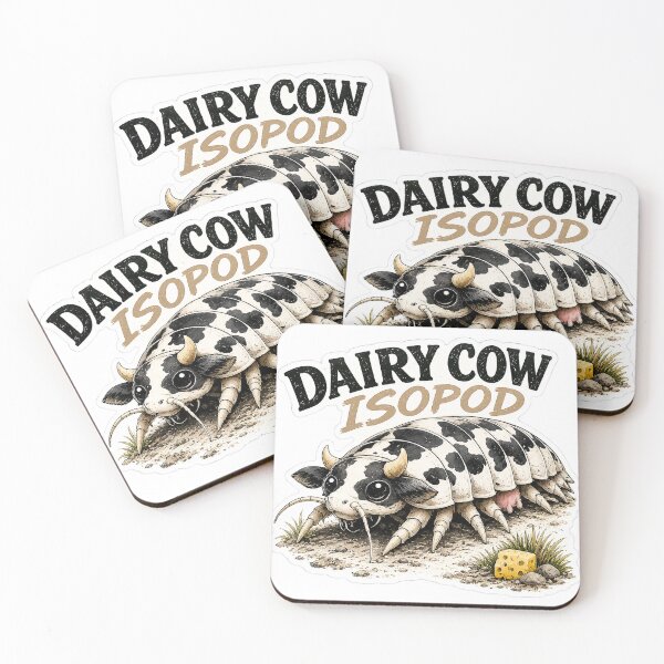 Item preview, Cute Dairy Cow Isopod Retro Creature Sticker designed and sold by Abidel.