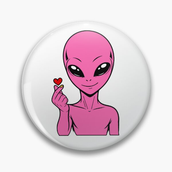 Item preview, ZORGO Alien Finger Heart – Cute Space Alien Love Gesture Sticker designed and sold by The-Visitors.