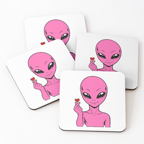 Item preview, ZORGO Alien Finger Heart – Cute Space Alien Love Gesture Sticker designed and sold by The-Visitors.