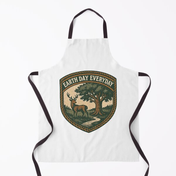 Item preview, Forest Guardian Shield Stag & Oak Earth Day Emblem designed and sold by minynature.