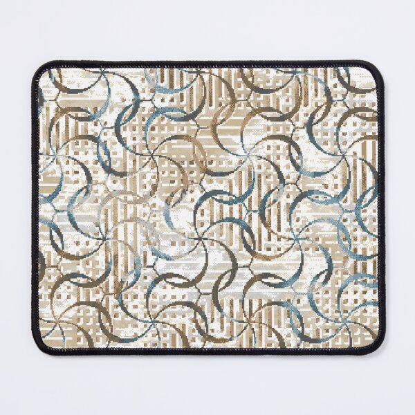 Item preview, Geometric Abstract Swirl Pattern in Neutral Earth Tones designed and sold by vividthreads99.