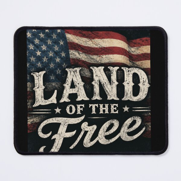 Item preview, Land of the Free Vintage American Flag Patriotic USA T-Shirt Design designed and sold by mariolasworld.
