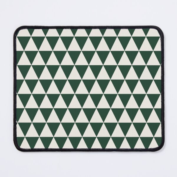 Item preview, Green And Cream Triangle Grid Pattern designed and sold by pattern-archive.