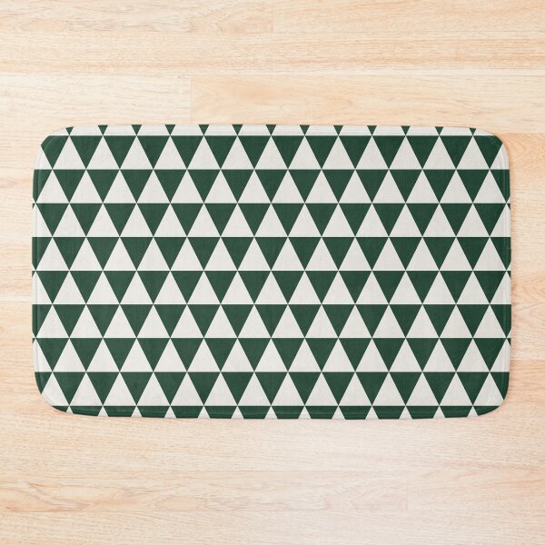Item preview, Green And Cream Triangle Grid Pattern designed and sold by pattern-archive.