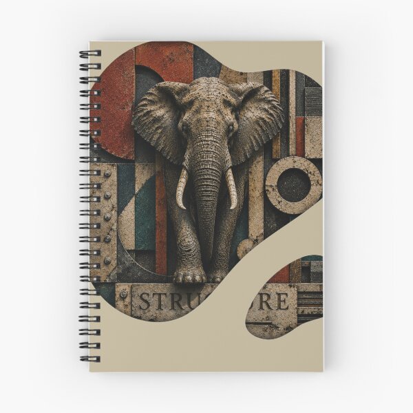 Item preview, Deep Work Engineer Geometric Elephant Stone Relief Home Office Wall Art Poster designed and sold by SavannaStrikes.