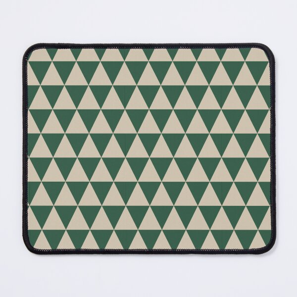 Item preview, Green And Sand Triangle Grid Pattern designed and sold by pattern-archive.