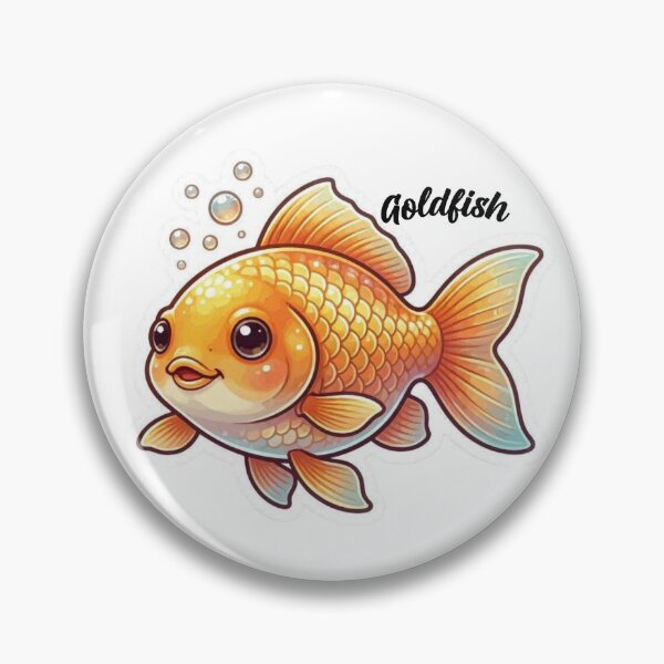 Item preview,  Goldfish Sticker – Kawaii Aquarium Fish Vinyl Decal for Ocean & Pet Lovers designed and sold by Pandey14.