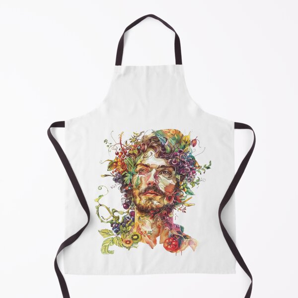 Item preview, Watercolor portrait of a man with grapes designed and sold by Tana&tanuc.
