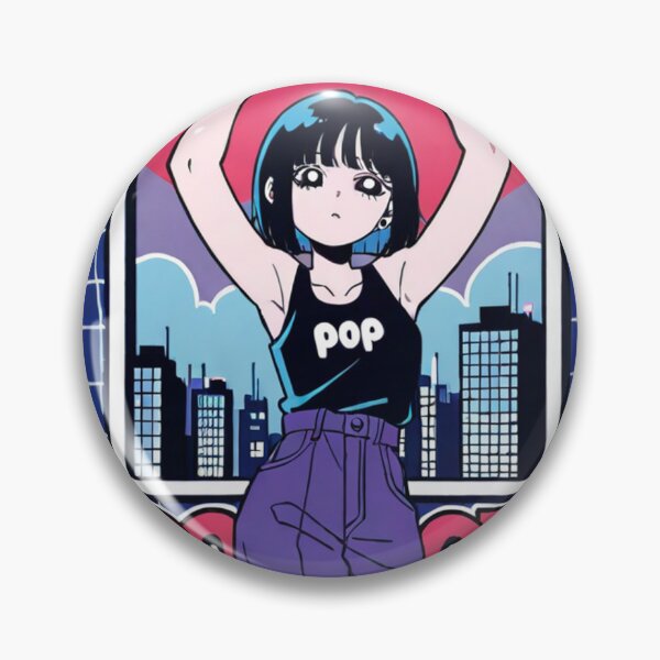 Item preview, Art - Stylish Young Woman, Icon of the City Pop Movement designed and sold by AnimeShin.