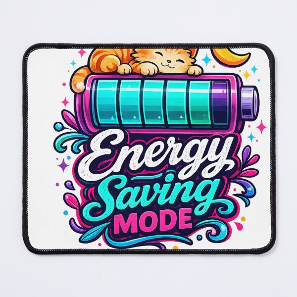Item preview, Energy Saving Mode | Funny Typography Design designed and sold by VasiArtLab.