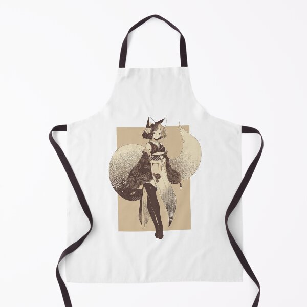 Item preview, A Japanese anime-style kitsune fox in warm sandy pastel colors. designed and sold by Tana&tanuc.