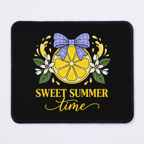 Item preview, Sweet Summer Time Lemon Floral Retro Typography Cute Citrus Aesthetic Design designed and sold by fawzimorsy.
