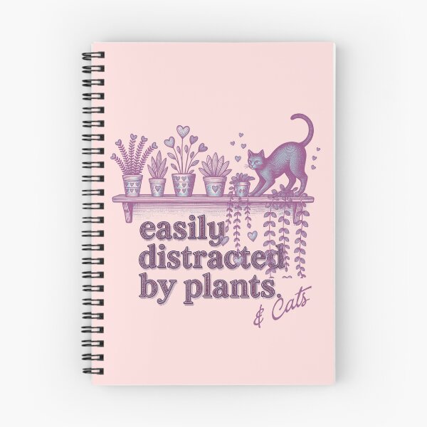 Item preview, Distracted by plants and cats designed and sold by PugD.