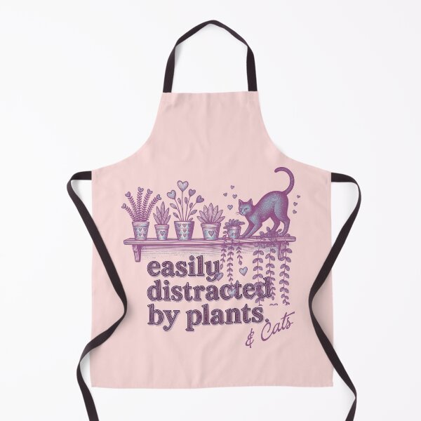Item preview, Distracted by plants and cats designed and sold by PugD.